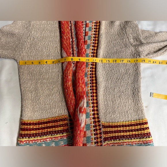 LA FEE VERTE for Anthropologie Multicolor Fringe Open Cardigan Sweater size XS - Picture 12 of 13